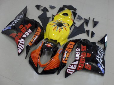 2009-2012 Gelb Rossi Rennen Honda CBR600RR Motorrad Verkleidung