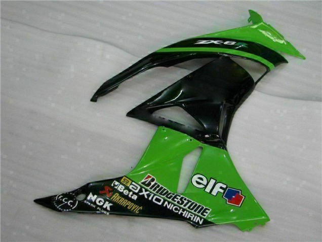 2009-2012 Grün Schwarz Kawasaki ZX6R Motorrad Verkleidung 2009-2012 Grün Schwarz Kawasaki ZX6R Motorrad Verkleidung