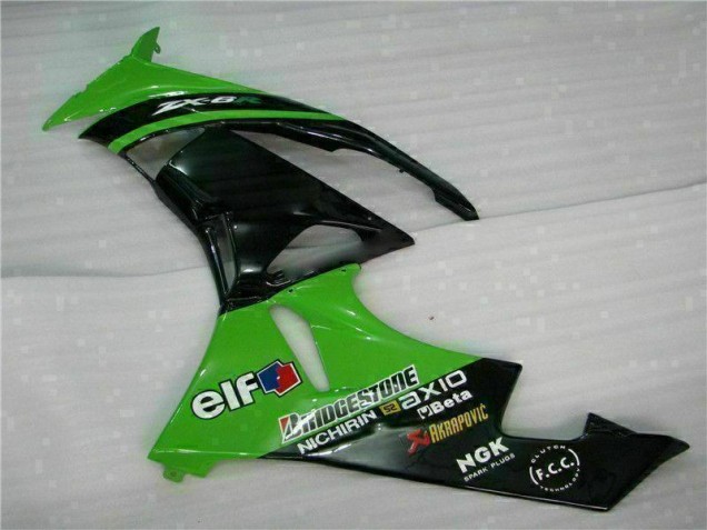 2009-2012 Grün Schwarz Kawasaki ZX6R Motorrad Verkleidung 2009-2012 Grün Schwarz Kawasaki ZX6R Motorrad Verkleidung