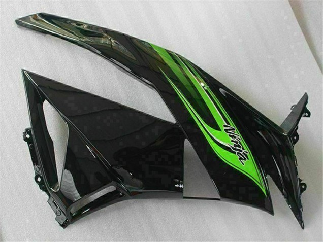 2009-2012 Grün Schwarz Kawasaki ZX6R Motorrad Verkleidungen