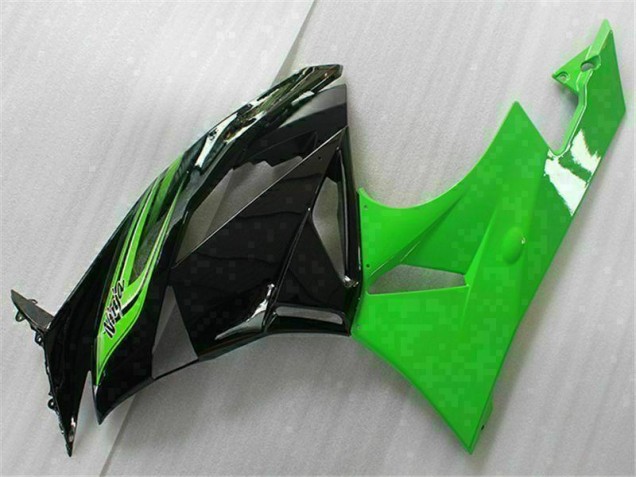 2009-2012 Grün Schwarz Kawasaki ZX6R Motorrad Verkleidungen