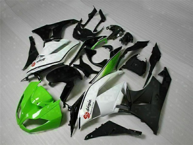 2009-2012 Grün Schwarz Weiß 25 Kawasaki ZX6R Motorrad Verkleidung 2009-2012 Grün Schwarz Weiß 25 Kawasaki ZX6R Motorrad Verkleidung