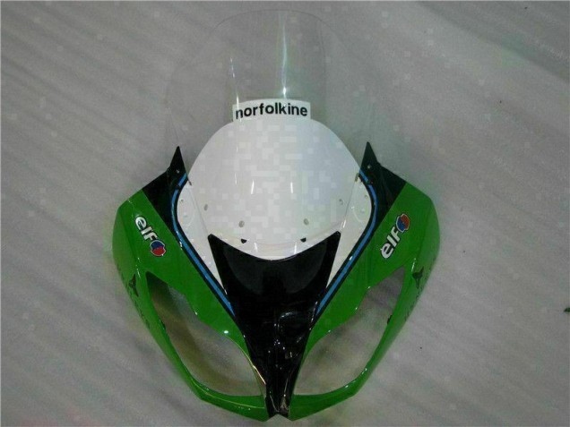 2009-2012 Grün Schwarzer LeoVince Kawasaki ZX6R Motorrad Verkleidung 2009-2012 Grün Schwarzer LeoVince Kawasaki ZX6R Motorrad Verkleidung