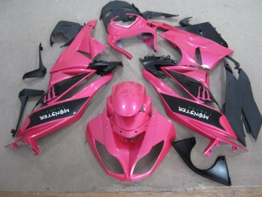 2009-2012 Rosa Schwarz Monster Kawasaki ZX6R Motorrad Verkleidung