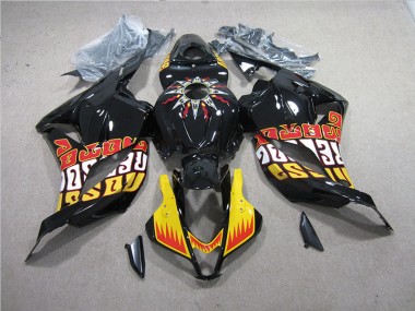 2009-2012 Schwarz Gelb Honda CBR600RR Motorrad Verkleidungen
