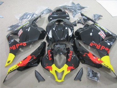 2009-2012 Schwarz Gelb Rot Bull Honda CBR600RR Motorrad Verkleidung