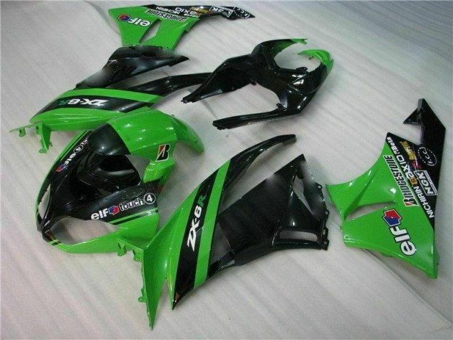 2009-2012 Schwarz Grün Kawasaki ZX6R Motorrad Verkleidung Komplett Sets 2009-2012 Schwarz Grün Kawasaki ZX6R Motorrad Verkleidung Komplett Sets