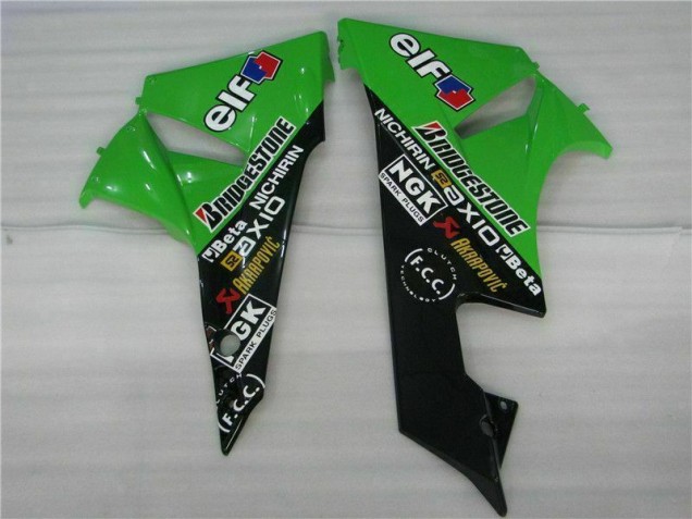 2009-2012 Schwarz Grün Kawasaki ZX6R Motorrad Verkleidung Komplett Sets 2009-2012 Schwarz Grün Kawasaki ZX6R Motorrad Verkleidung Komplett Sets