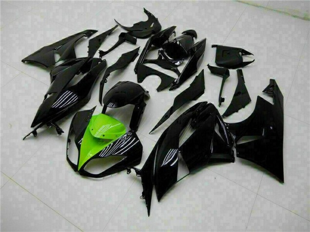2009-2012 Schwarz Grün Kawasaki ZX6R Motorrad Verkleidungen 2009-2012 Schwarz Grün Kawasaki ZX6R Motorrad Verkleidungen