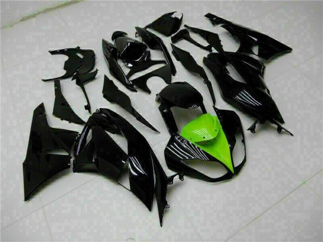 2009-2012 Schwarz Grün Kawasaki ZX6R Motorrad Verkleidungen 2009-2012 Schwarz Grün Kawasaki ZX6R Motorrad Verkleidungen
