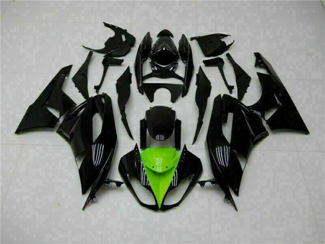 2009-2012 Schwarz Grün Kawasaki ZX6R Motorrad Verkleidungen 2009-2012 Schwarz Grün Kawasaki ZX6R Motorrad Verkleidungen