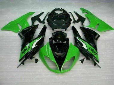 2009-2012 Schwarz Grün Kawasaki ZX6R Motorrad Vollverkleidung