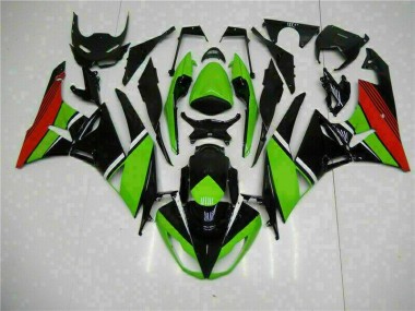 2009-2012 Schwarz Grün Rot Kawasaki ZX6R Motorrad Verkleidung