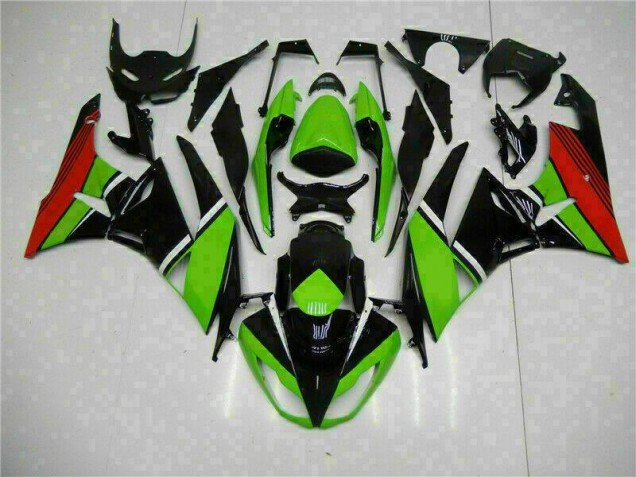 2009-2012 Schwarz Grün Rot Kawasaki ZX6R Motorrad Verkleidung 2009-2012 Schwarz Grün Rot Kawasaki ZX6R Motorrad Verkleidung