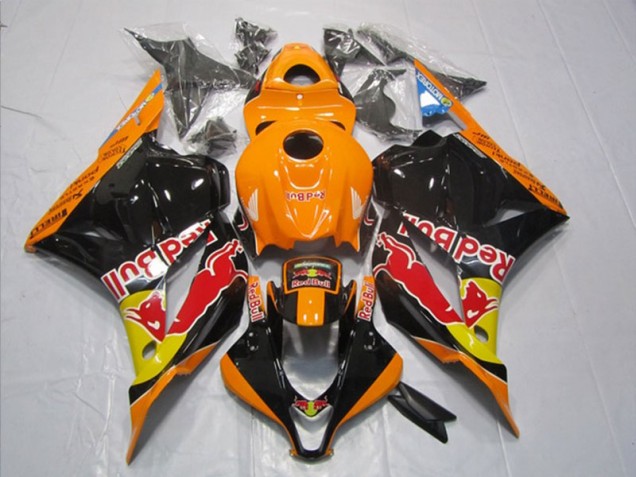 2009-2012 Schwarz Orange Rot Bull Honda CBR600RR Motorrad Verkleidung 2009-2012 Schwarz Orange Rot Bull Honda CBR600RR Motorrad Verkleidung