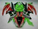 2009-2012 Schwarz Rot Grün Motocard Kawasaki ZX6R Motorrad Verkleidung