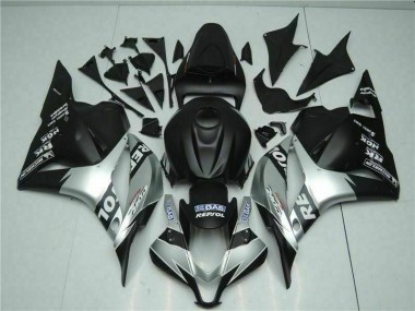 2009-2012 Schwarz Silber Repsol Honda CBR600RR Motorrad Verkleidung