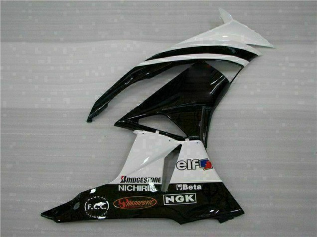 2009-2012 Schwarz Weiß 3M Touch4 Kawasaki ZX6R Motorrad Verkleidung 2009-2012 Schwarz Weiß 3M Touch4 Kawasaki ZX6R Motorrad Verkleidung