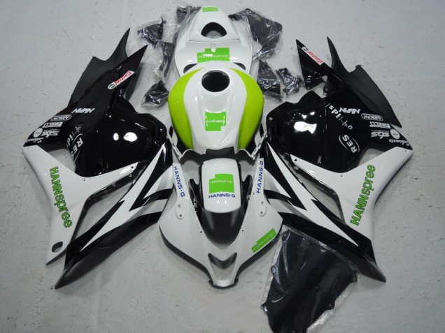 2009-2012 Schwarz Weiß Grün Hannspree Honda CBR600RR Motorrad Verkleidung 2009-2012 Schwarz Weiß Grün Hannspree Honda CBR600RR Motorrad Verkleidung