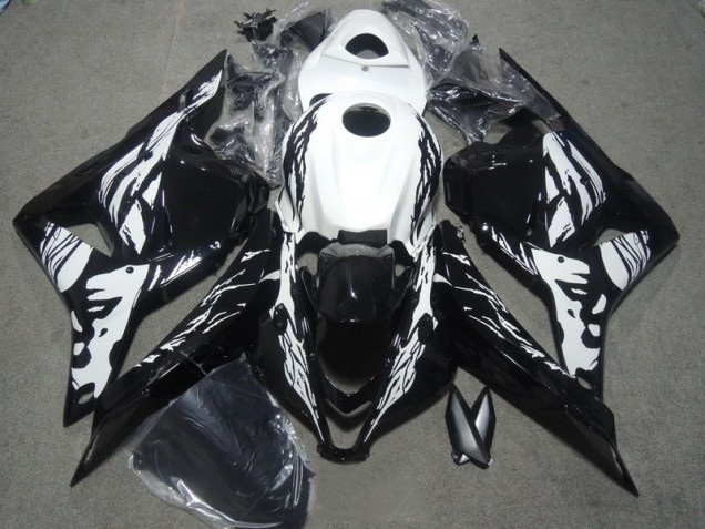 2009-2012 Schwarz Weiß Honda CBR600RR Motorrad Vollverkleidung 2009-2012 Schwarz Weiß Honda CBR600RR Motorrad Vollverkleidung