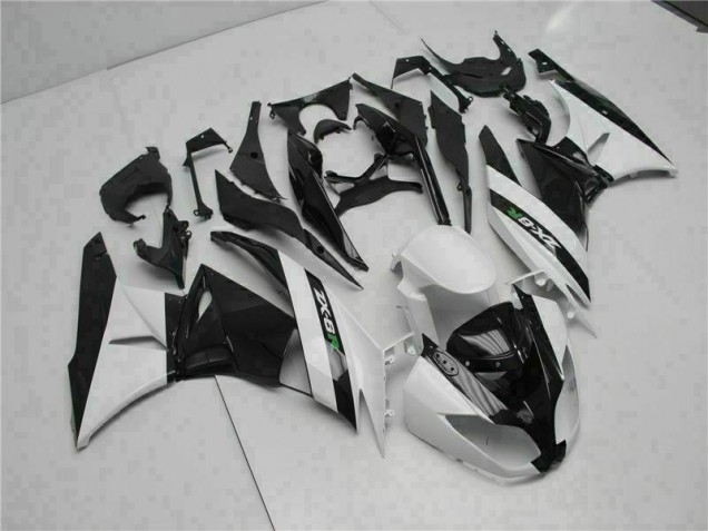 2009-2012 Schwarz Weiß Kawasaki ZX6R Motorrad Verkleidung 2009-2012 Schwarz Weiß Kawasaki ZX6R Motorrad Verkleidung