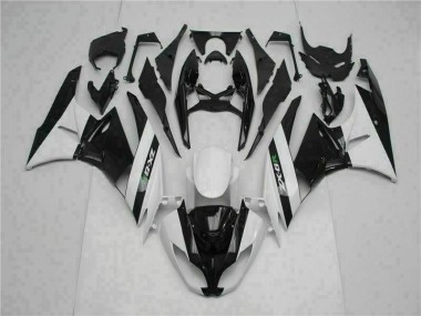 2009-2012 Schwarz Weiß Kawasaki ZX6R Motorrad Verkleidung