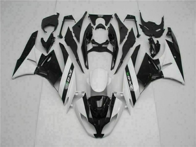 2009-2012 Schwarz Weiß Kawasaki ZX6R Motorrad Verkleidung 2009-2012 Schwarz Weiß Kawasaki ZX6R Motorrad Verkleidung
