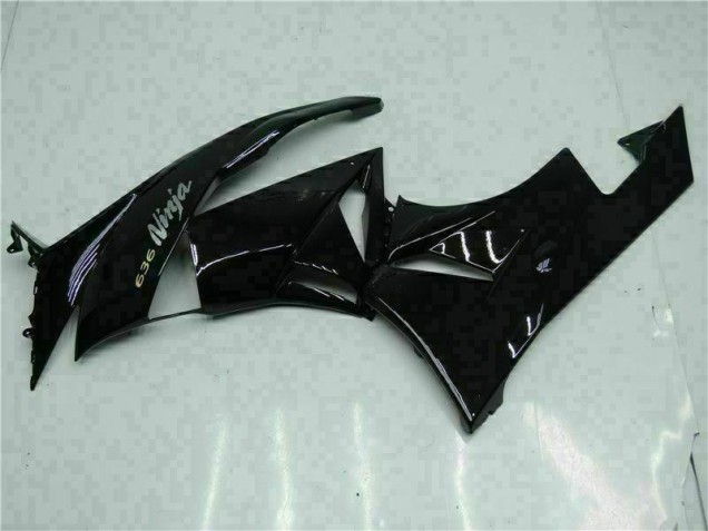 2009-2012 Schwarz Weiß Ninja 636 Kawasaki ZX6R Motorrad Verkleidung 2009-2012 Schwarz Weiß Ninja 636 Kawasaki ZX6R Motorrad Verkleidung