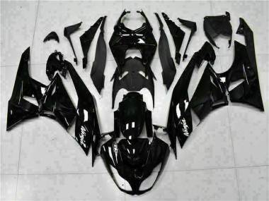 2009-2012 Schwarz weißer Ninja Kawasaki ZX6R Motorrad Verkleidung