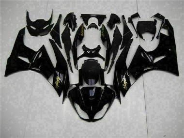2009-2012 Schwarzgold Ninja Kawasaki ZX6R Motorrad Verkleidung