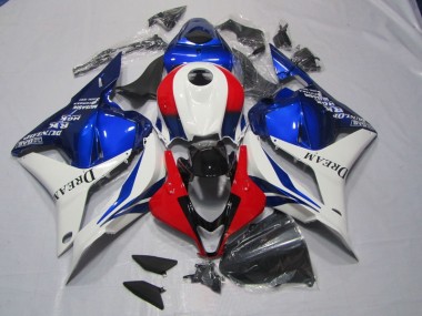 2009-2012 Weiß Blau Rot DREAM Honda CBR600RR Motorrad Verkleidung