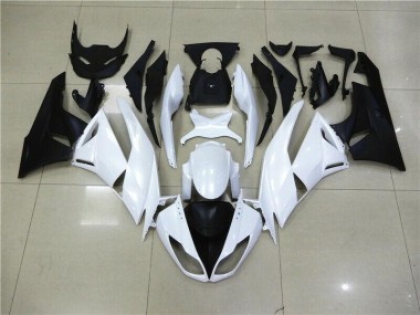 2009-2012 Weiß Kawasaki ZX6R Motorrad Verkleidung