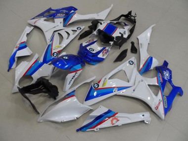 2009-2014 Blau Weiß BMW S1000RR Motorrad Vollverkleidung
