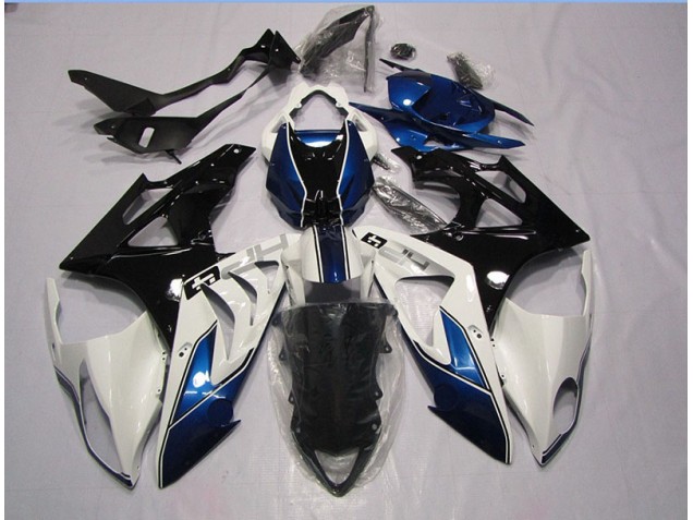 2009-2014 Weiß Blau BMW S1000RR Motorrad Vollverkleidung 2009-2014 Weiß Blau BMW S1000RR Motorrad Vollverkleidung