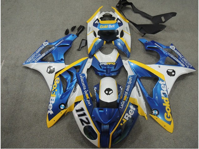 2009-2014 Weiß Blau GoldBet 112 BMW S1000RR Motorrad Verkleidung 2009-2014 Weiß Blau GoldBet 112 BMW S1000RR Motorrad Verkleidung