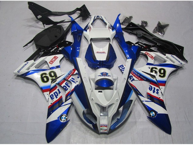 2009-2014 Weiß Blau Sterilgarda 69 BMW S1000RR Motorrad Verkleidung 2009-2014 Weiß Blau Sterilgarda 69 BMW S1000RR Motorrad Verkleidung