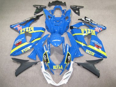 2009-2016 Blau Rizla Q8 Oils Suzuki GSXR 1000 Motorrad Verkleidung