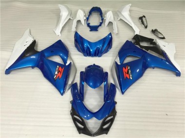 2009-2016 Blau Weiß Suzuki GSXR 1000 Motorrad Verkleidungen & Plastik