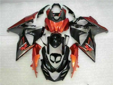 2009-2016 Braun Schwarz Suzuki GSXR 1000 Motorrad Vollverkleidung
