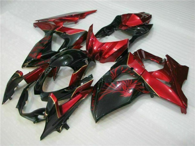 2009-2016 Rot Flamme Schwarz Suzuki GSXR 1000 Motorrad Verkleidung 2009-2016 Rot Flamme Schwarz Suzuki GSXR 1000 Motorrad Verkleidung