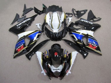 2009-2016 Schwarz Blau Weiß Dunkel Hund Suzuki GSXR 1000 Motorrad Verkleidung