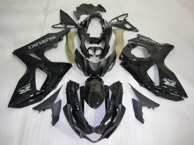 2009-2016 Schwarz Suzuki GSXR 1000 Motorrad Vollverkleidung & Plastik