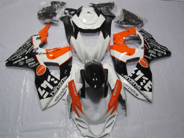 2009-2016 Weiß Schwarz Orange Bright Logic Suzuki GSXR 1000 Motorrad Verkleidung 2009-2016 Weiß Schwarz Orange Bright Logic Suzuki GSXR 1000 Motorrad Verkleidung