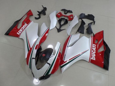 2011-2014 Weiß Rot Ducati 1199 Motorrad Verkleidungen