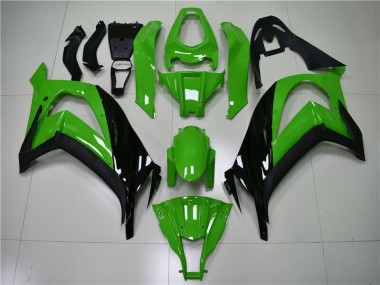 2011-2015 Grün Schwarz Kawasaki ZX10R Motorrad Vollverkleidung