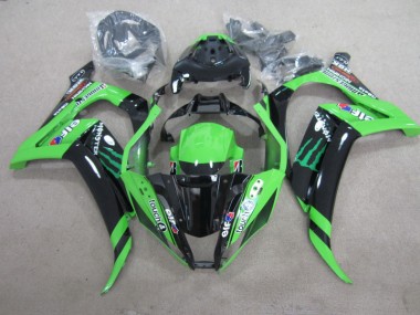 2011-2015 Schwarz Grün Touch4 Monster Kawasaki ZX10R Motorrad Verkleidung