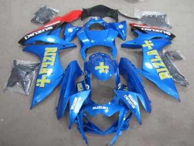 2011-2021 Blau Gelb Rizla Suzuki GSXR 750 Motorrad Verkleidung