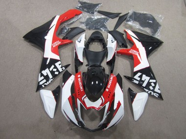 2011-2021 Schwarz Rote Weiß Suzuki GSXR 600 Motorrad Verkleidung