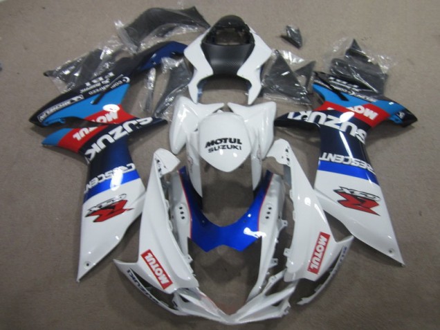 2011-2021 Weiß Blau Motul Suzuki GSXR 600 Motorrad Verkleidung 2011-2021 Weiß Blau Motul Suzuki GSXR 600 Motorrad Verkleidung