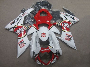 2011-2021 Weiß Lucky Strike Rot Motul Suzuki GSXR 600 Motorrad Verkleidung